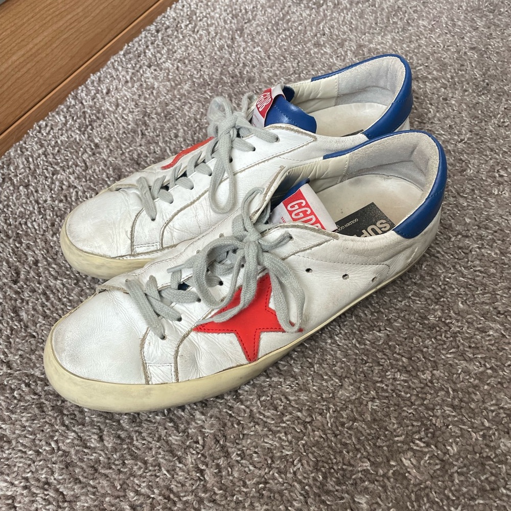 Mens Golden Goose Superstar Sneakers | Size 42
